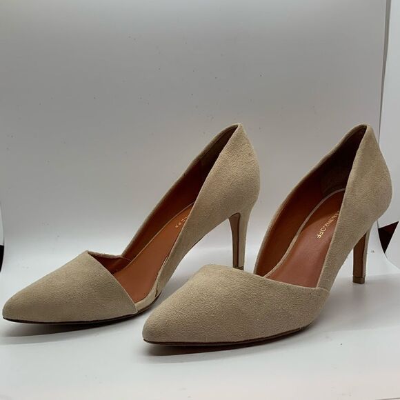 Rebecca Minkoff tan suede leather heels. - Picture 2 of 8